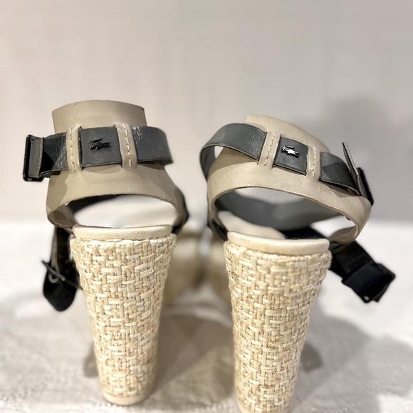 Lacoste kellam heeled sandals off white - Picture 4 of 6